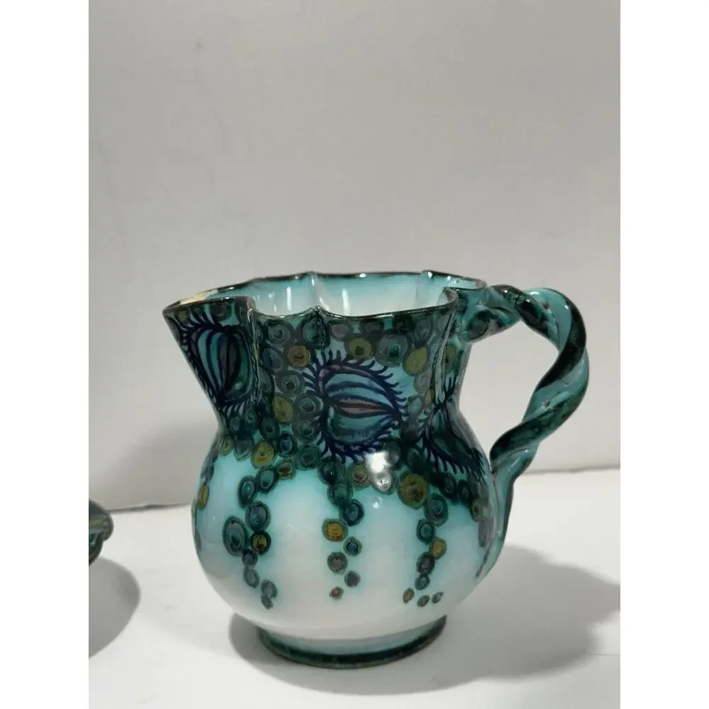 Paolo Zoli Signed Faenza 1920s 17Pc Tea Set Pitcher Teapot Sugar Cream Cups RARE